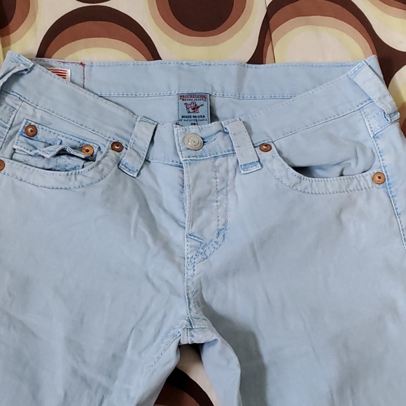 Pre-owned! Women Blue True Religion Pants Size 26 - Picture 4 of 8